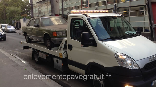 Enlèvement épave gratuit Paris 75