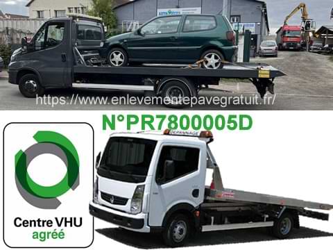 Epaviste Saclas : Enlèvement épave gratuit